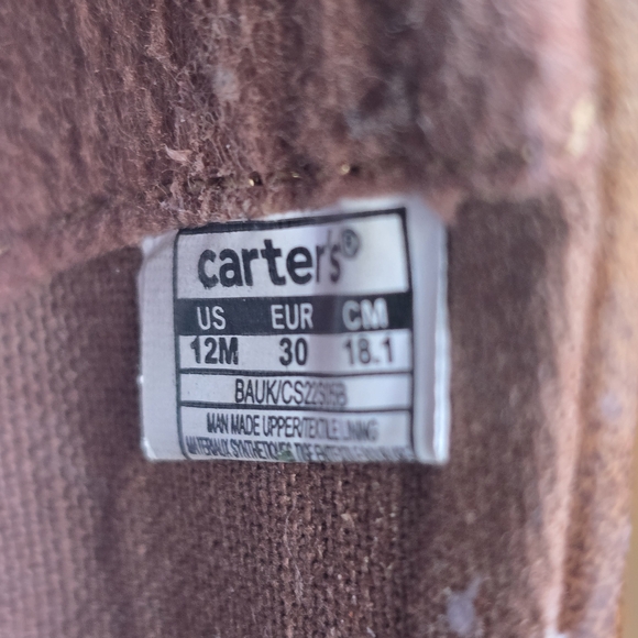 Carter's Boys Brown Boat Shoes - Size 12M - Picture 4 of 8